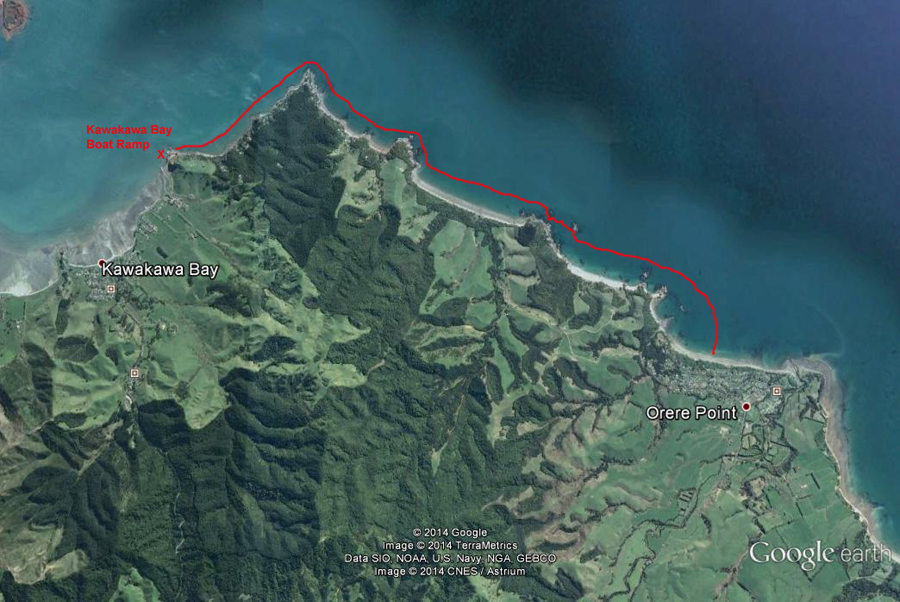 Kawakawa Bay to Orere Point